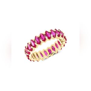 14K Yellow Gold & Ruby Eternity Ring